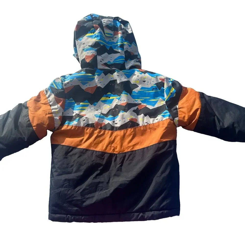 Columbia Lightning Lift Boys XXS 4/5 Insulated Ski Jacket Hooded Colorblock